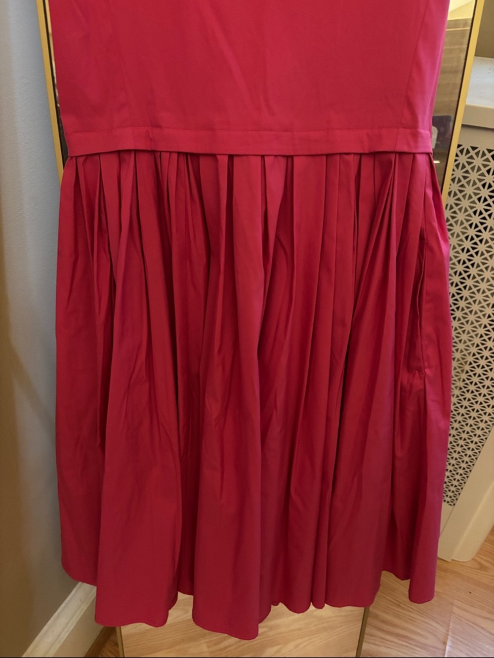 ‘S Max Mara Bright Fuchsia Sleeveless Pleated Dress - Picture 4 of 8